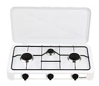 Газова плита на 3 конфорки з кришкою Starlux, переносна Таганок настільний