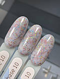 База GeliX ніжно-рожева з різнокольоровою поталлю 10, фото 6