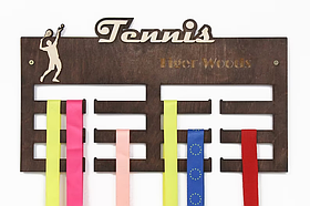 Іменна медальниця з дерева 40x24см