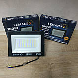 Прожектор світлодіодний LED 100Вт 6500K IP65 2800Lm Нептун LMP72-100 Lemanso вуличний світильник лед, фото 7