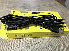 Кабель Denmen D05E 3in1 Micro + Lightning + Type-C Кабель 3 в 1, фото 3