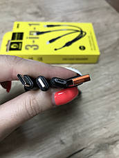 Кабель Denmen D05E 3in1 Micro + Lightning + Type-C Кабель 3 в 1, фото 5
