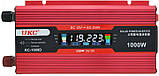 Автомобільний інвертор AC-DC 12-220V перетворювач напруги 1000W з LCD дисплеєм UKC -KC-1000D., фото 8