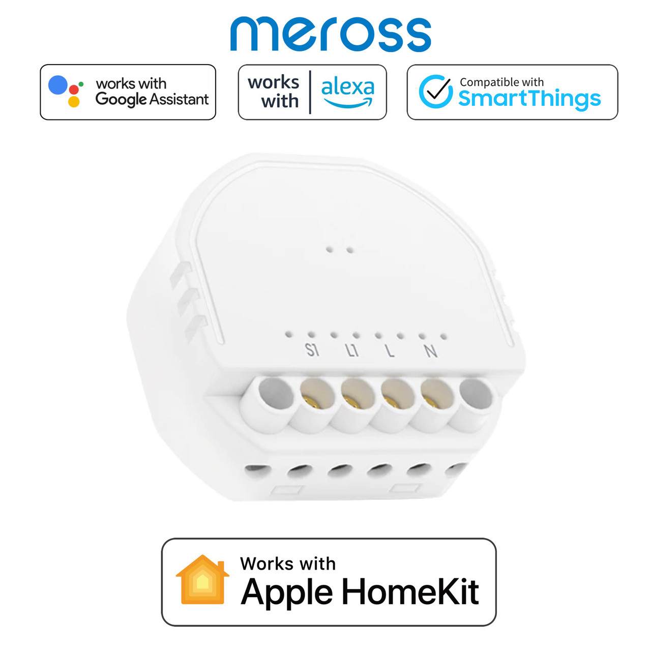 Розумне реле Meross Smart WiFi InWall Switch (MSS810HK) Apple HomeKit