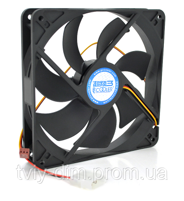 Вентилятор 140 мм, PcCooler, Black, F142, 3-pin + Molex, RPM 3000±10% ...