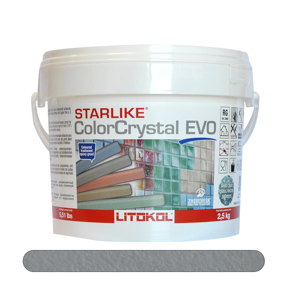 Епоксидна фуга LITOKOL Starlike Color Crystal Evo 800 сірий 2.5кг