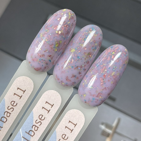 База  GeliX рожева з кольоровою поталлю 11, фото 1