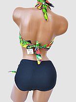 Жіночий купальник для великих грудей Sisianna 36998 чорний-червоний на 50 52 54 56 58 укр розмір, фото 2