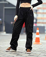 Широкі жіночі брюки карго OGONPUSHKA Street чорні