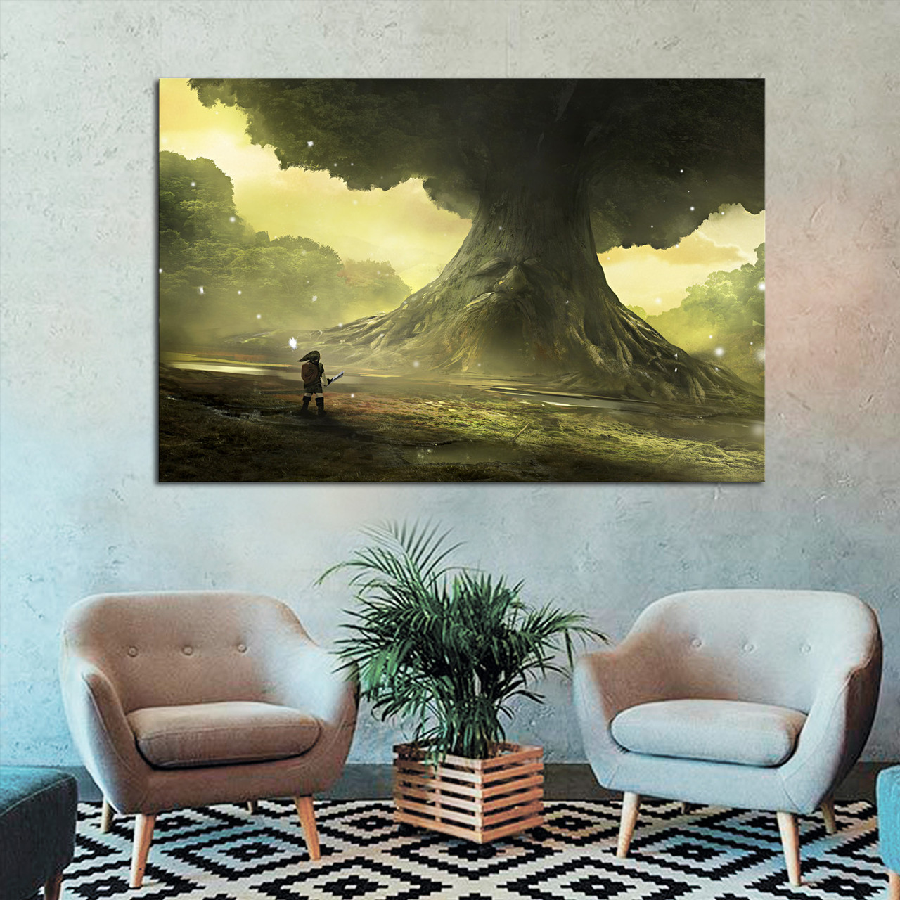 Картина на полотні для геймера Велике Деку (Great Deku Tree). Крутий подарунок для підлітка!, фото 1