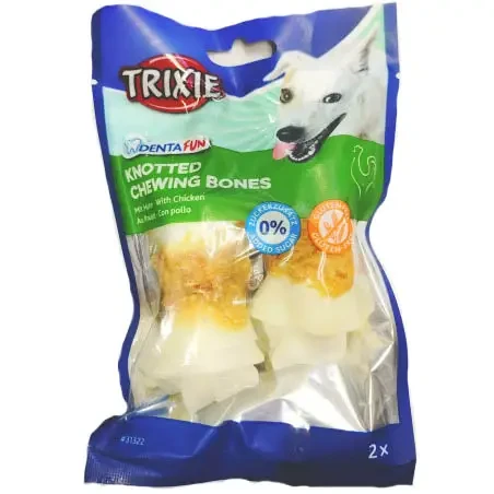 Ласощі для собак Trixie Кістка для чищення зубів Denta Fun 11 см 70 г/2 шт (курка)