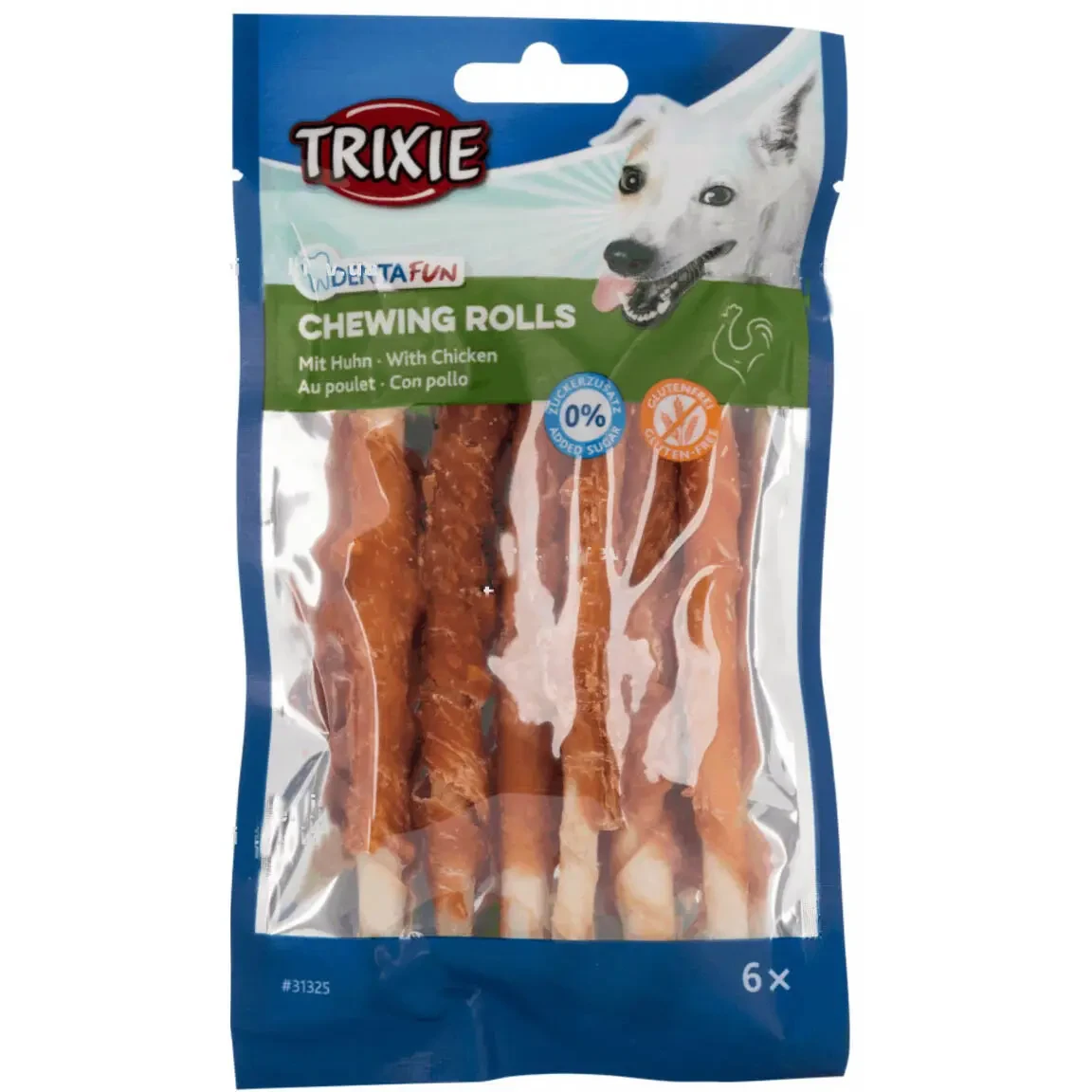 Ласощі для собак Trixie Паличка для чищення зубів Denta Fun 12 см 70 г/6 шт (курка)