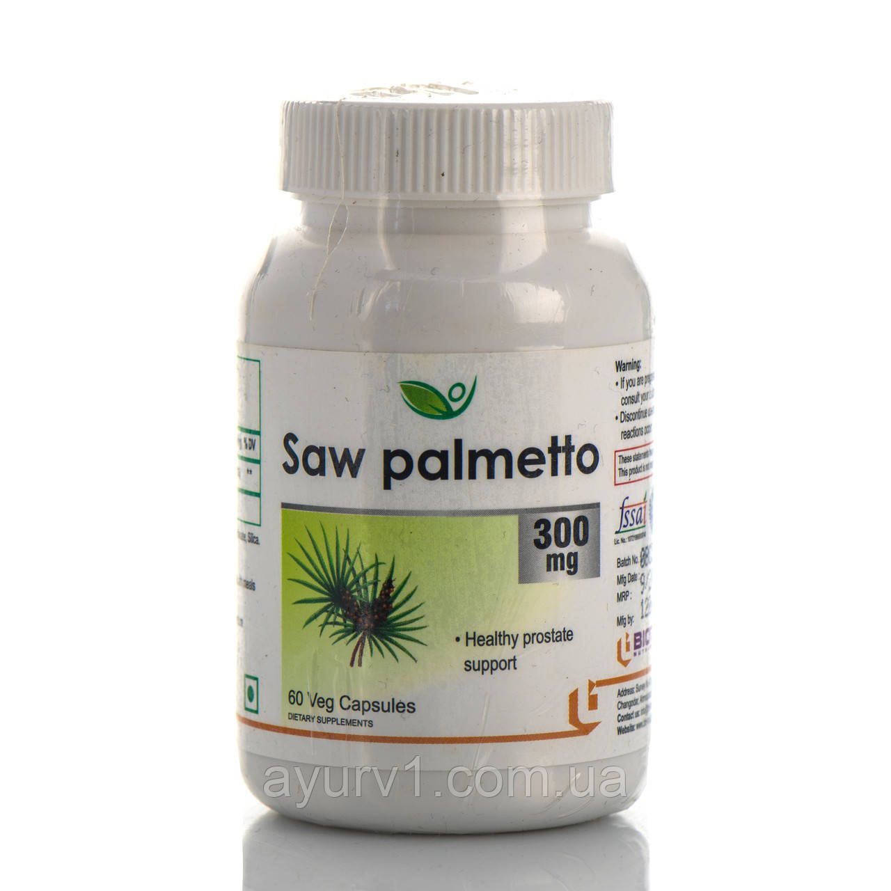 Пальма сереноа, Saw palmetto -300mg Biotrex 60 veg. capsulex