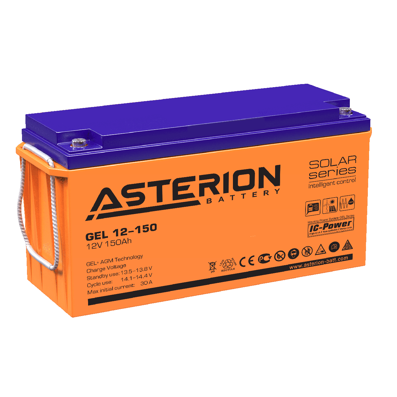 AGM свинцево-кислотний акумулятор Asterion GEL 12-150 ND