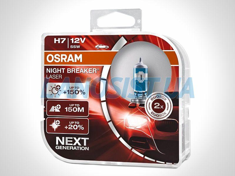 Автолампа H7 +150% DUO Osram 64210NLHCB