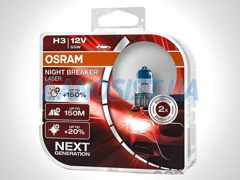 Автолампа H3 +150% DUO Osram 64151NLHCB