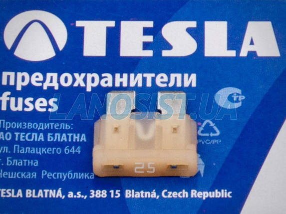 Запобіжник прапорцевий ATO 25А Tesla FT25A, фото 2