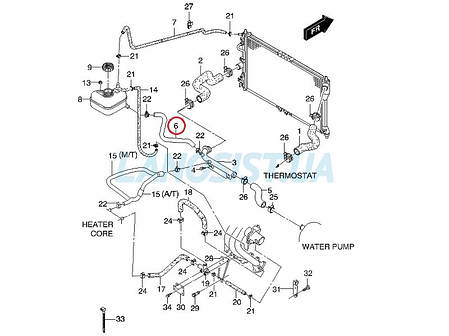 Патрубок розширювального бачка Ланос Parts Mall PXNMC054, фото 3