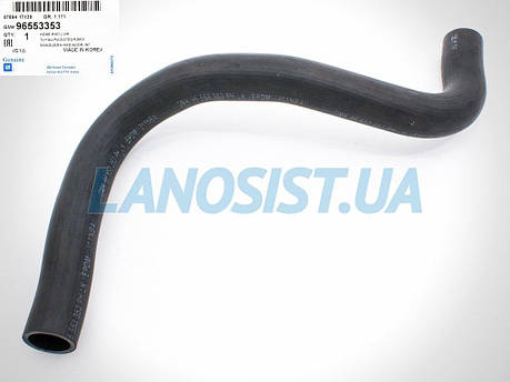 Патрубок радіатора Лачетті 1.6 АКПП GM (нижній) 96553353, фото 1