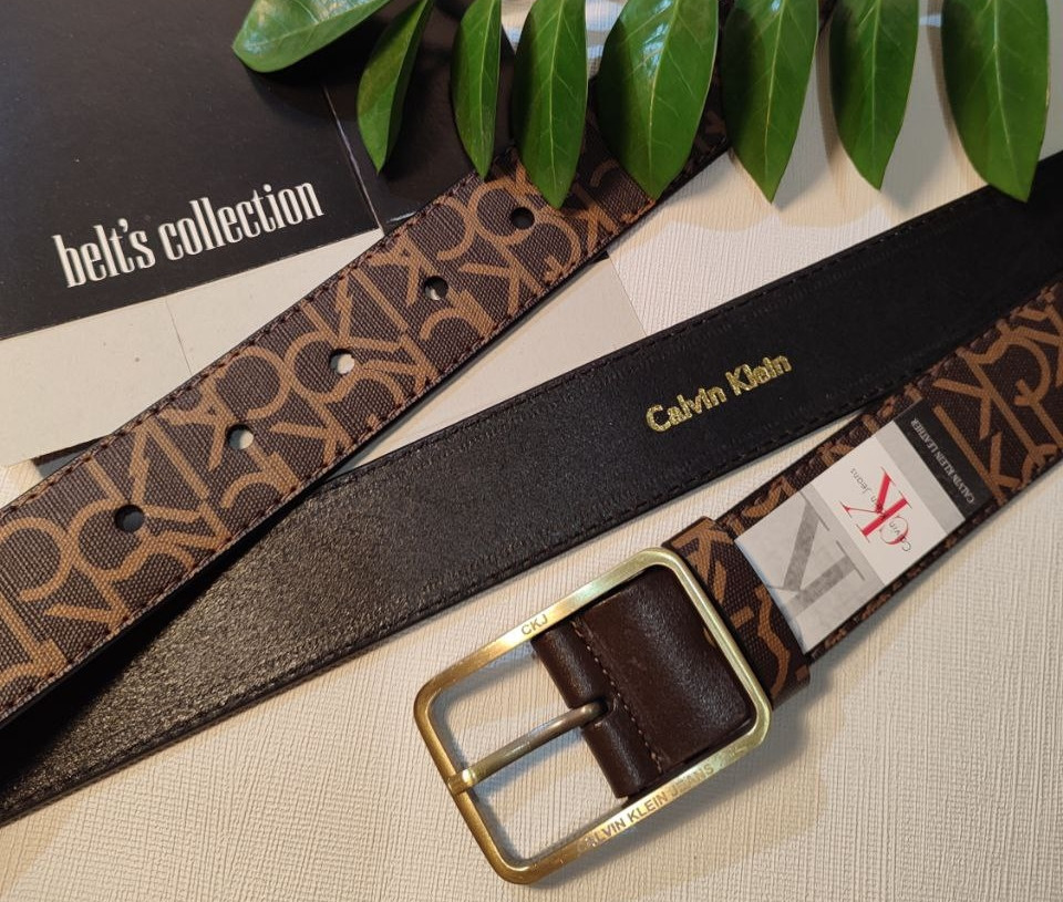 Ремінь шкіряний жіночий Calvin Klein 40 мм. коричневий 931334, фото 1