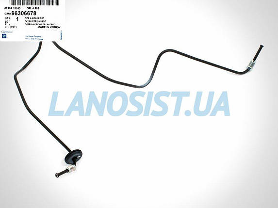 Трубка гальмівна Ланос Сенс GM (передня ліва) 96306678, фото 1