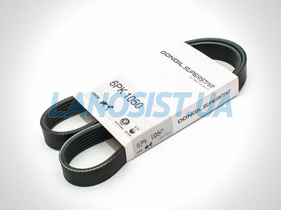 Ремінь генератора Сенс (з кондиціонером) Dongil 6PK1050, фото 2