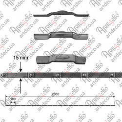 Прокат з отворами 2000х15х2 Арт  33.113