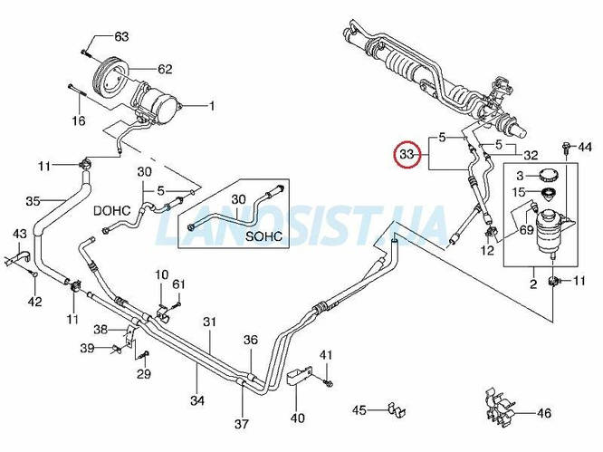 Купить Патрубок ГУР Ланос GM (обратка к бачку) 96304380, цена 315 грн ...