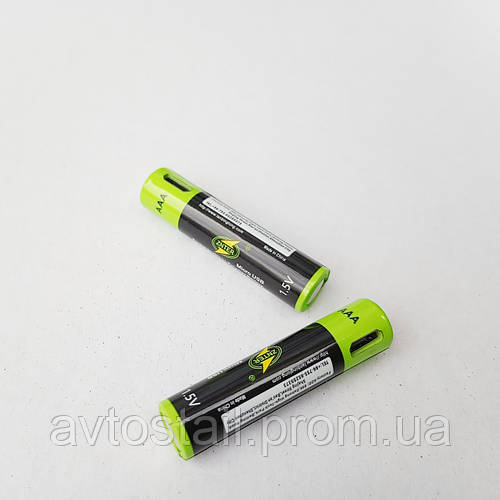 Батарейки AAA 2 шт перезаряжаемые от USB-MicroUSB 600mAh 1.5V ...