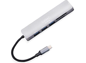 USB Type-C хаб (концентратор) Earldom ET-W18 Multi HUB Grey