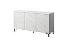 Комод MARMO 150 3D Cama білий мат/білий мармур, фото 3