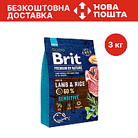 Brit Premium Sensitive Lamb 3 кг Сухой корм для собак с чувствительным пищеварением со вкусом ягненка