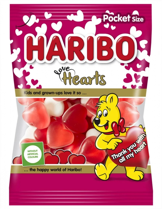Желейні цукерки сердечка Haribo Love Hearts 160г