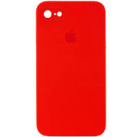 Матовый силиконовый чехол с защитой на камеру на iPhone 6 / iPhone 6s / Айфон 6 / Айфон 6скрасный / red