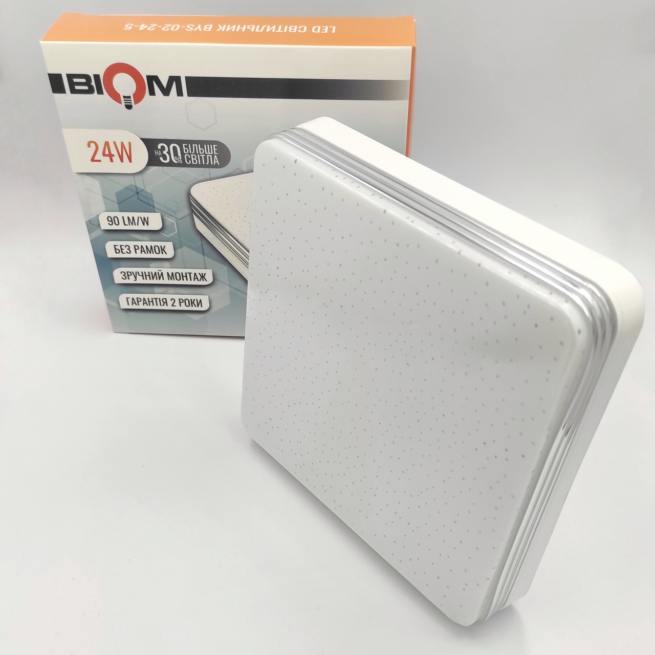 Світильник LED Biom 24W 5000K IP33 квадрат декор BYS-02-24-5 22155