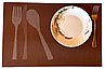 Килимки під тарілки набір 4 шт сервіровочні, підкладка під тарілку 30*45 см з малюнком Коричневі, фото 2