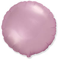 Фольгированный шар круг 18", сатин розовый