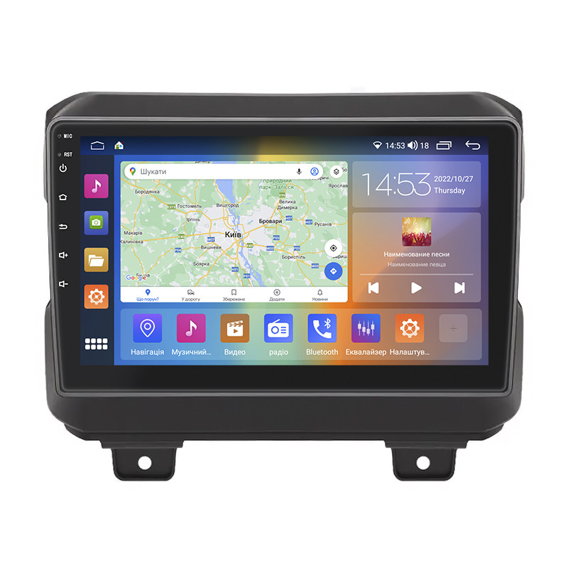 Штатна магнітола Lesko для Jeep Wrangler IV (JL) 2017-н.в. екран 9" 4/64Gb CarPlay 4G Wi-Fi GPS Prime Джи 5шт, фото 1