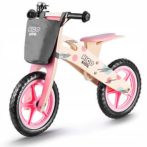 Біговел дерев'яний Ricokids RC-611 рожевий 7611