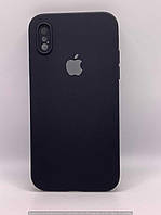 Чохол Silicone Case Square Full Camera Protective (AA) для Apple iPhone XS / X (5.8") (Чорний / Black) 40231