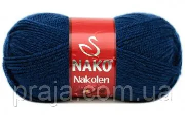 Nako NAKOLEN (Наколен) № 517 темно синій (Вовняна пряжа з акрилом, нитки для в'язання), фото 1