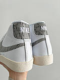 Кросівки жіночі NIKE Blazer Mid Vintage білі високі найк блейзер демісезонні весна осінь шкіра, фото 9
