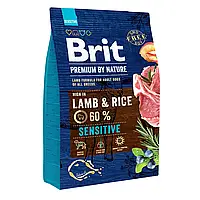 Сухой корм для собак с чувствительным пищеварением Brit Premium Sensitive Lamb & Rice 3 кг (ягненок)