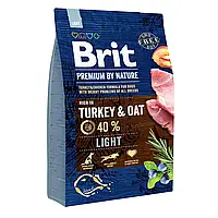 Сухой корм для собак с лишним весом Brit Premium Light 3 кг (индейка)