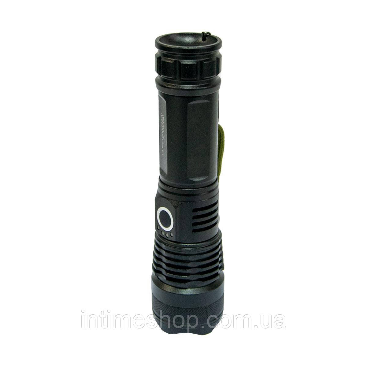 Светодиодный ручной фонарь X-Balog BL-X71 P50 26650+USB мощный тактический фонарик LED аккумуляторный (TI) - фото 5 - id-p1752914598