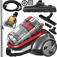 Циклонний пилосос без мішка KERCH Delta VC3300 4000W + турбощітка / Безмішковий пилосос з контейнером