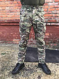 Штани тактичні з кишенями військові гірки мультикам, фото 3