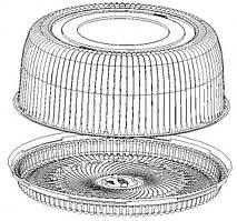 Упаковка для торта без кришки MT-22 Ø205 мм. h = 95 мм. на 0,5кг. Кр.0266