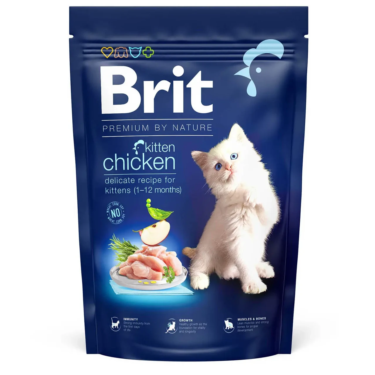 Сухий корм для кошенят Brit Premium by Nature Cat Kitten 1.5 кг (курка)