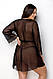 Пеньюар Passion AMBERLY PEIGNOIR 4XL/5XL, black, ажурні декольте та манжети, широкі рукави  18+, фото 3